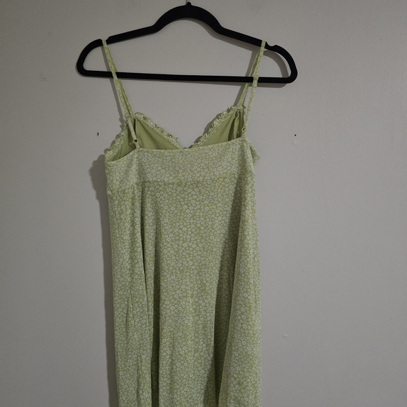 American Eagle Outfitters Light Green Floral Mesh Slip Dresd - Picture 3 of 6